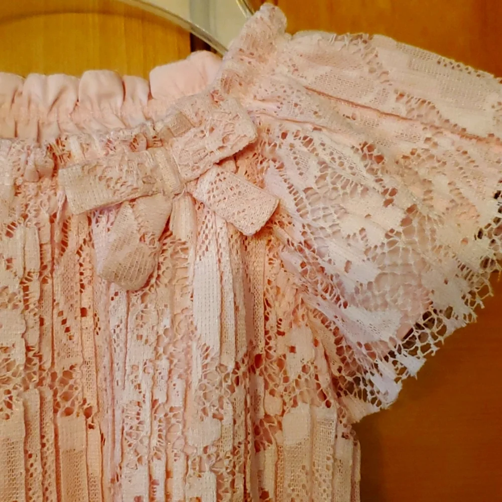 Just One You Carter's‎ Girls Pink Pleated Lace Dress Size 12M